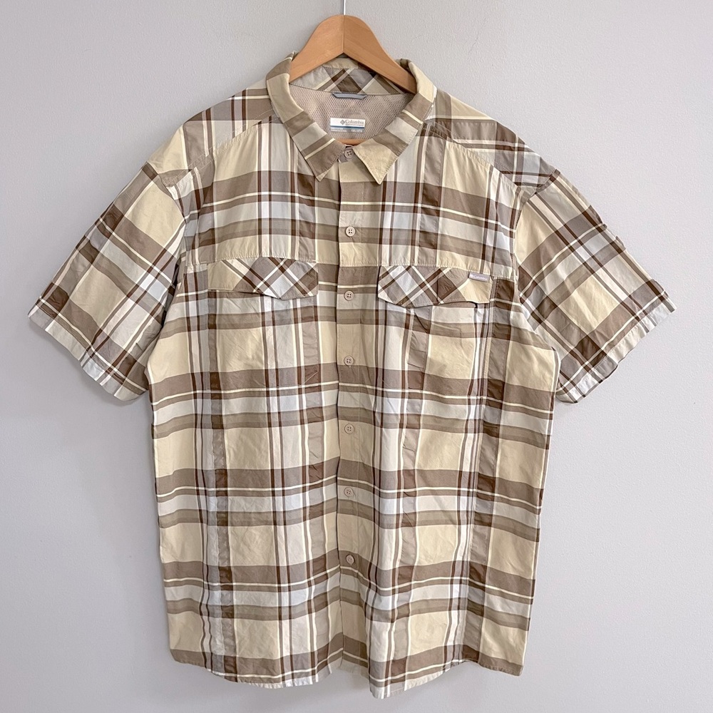Columbia Men's Vented Nylon Omni-Shade Button Up Shirt Size XXL Outdoor Camping